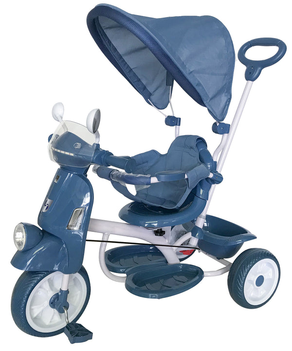 acquista Triciclo Passeggino con Seggiolino Reversibile per Bambini Blu