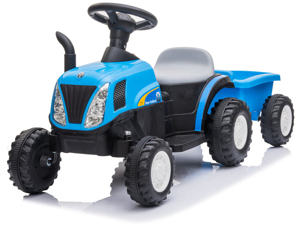 prezzo Trattore Elettrico per Bambini 6V con Rimorchio New Holland Azzurro