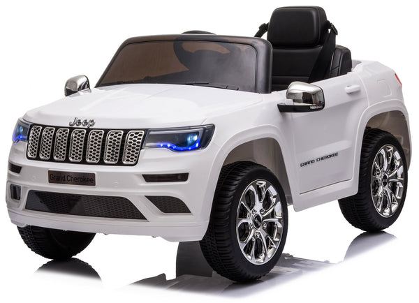 online Macchina Elettrica per Bambini 12V con Licenza Jeep Grand Cherokee Bianco
