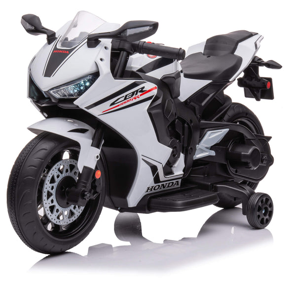 acquista Moto Elettrica per Bambini 12V con Licenza Honda CBR 1000RR Bianca