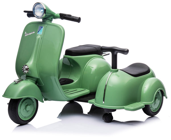 prezzo Piaggio Vespa con Sidecar Small Elettrica 6V per Bambini Verde