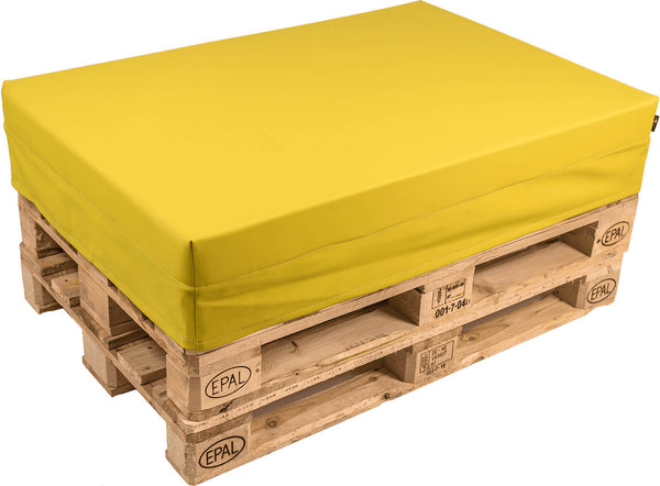online Cuscino per Pallet 120x80 cm in Similpelle Pomodone Giallo