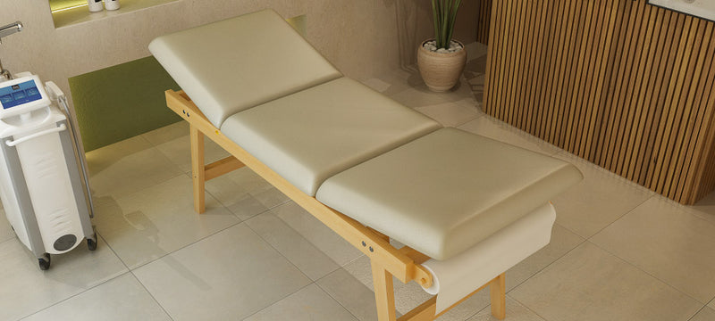 Lettino da Massaggio Visita Fisioterapia Fisso 3 Sezioni 190x70x75 cm 200 Kg Giano Verde-4