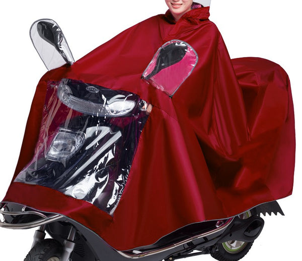 sconto Mantellina impermeabile unisex per scooter moto catarifrangente universale Rosso