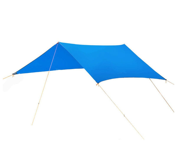 Tenda a sospensione con parasole per camping con picchetti e tiranti Azzurra prezzo