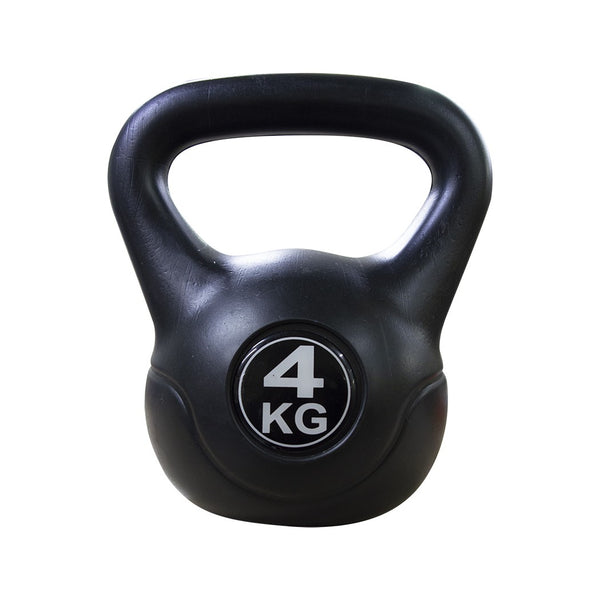 Kettlebell Fitness 4 Kg in PVC con Sabbia e Maniglia Nero online