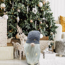 Gnomo di Natale H87 cm con Luci e Cappello Grigio-4