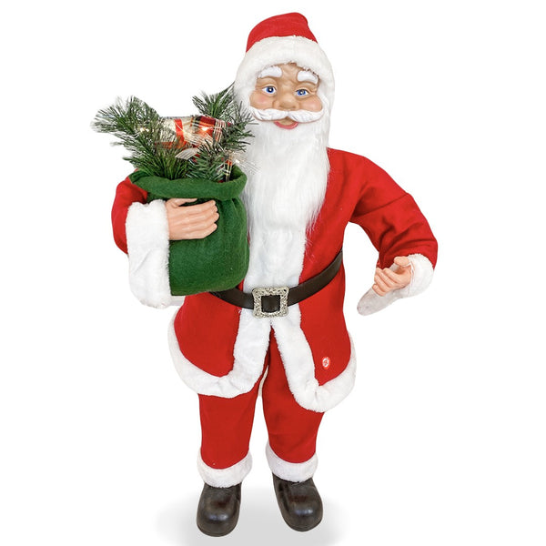 Pupazzo Babbo Natale H90 cm con Luci e Suoni Rosso acquista