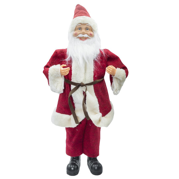 Pupazzo Babbo Natale H50 cm con Minilucciole Rosso e Crema sconto