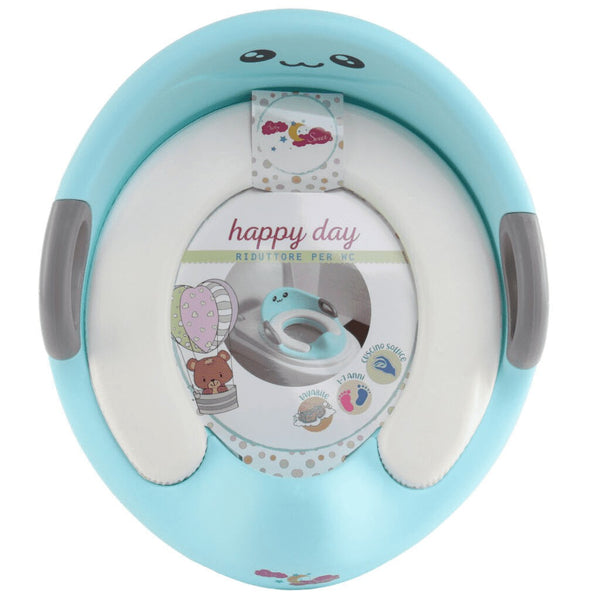 online Sedile Riduttore WC per Bambini Ovale Morbido con Paraspruzzi Azzurro