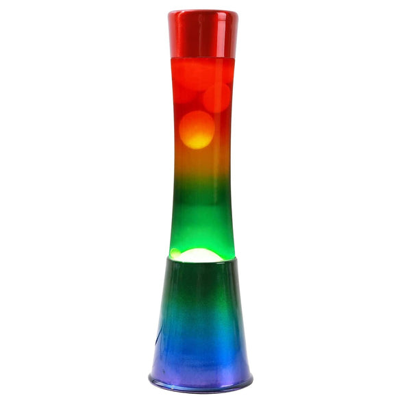 Lampada Lava Lamp 40cm Base Rainbow e Magma Multicolore sconto