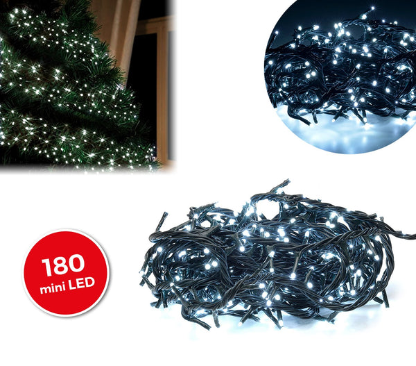 acquista Luci di Natale 180 LED 9,16m Bianco Freddo da Interno