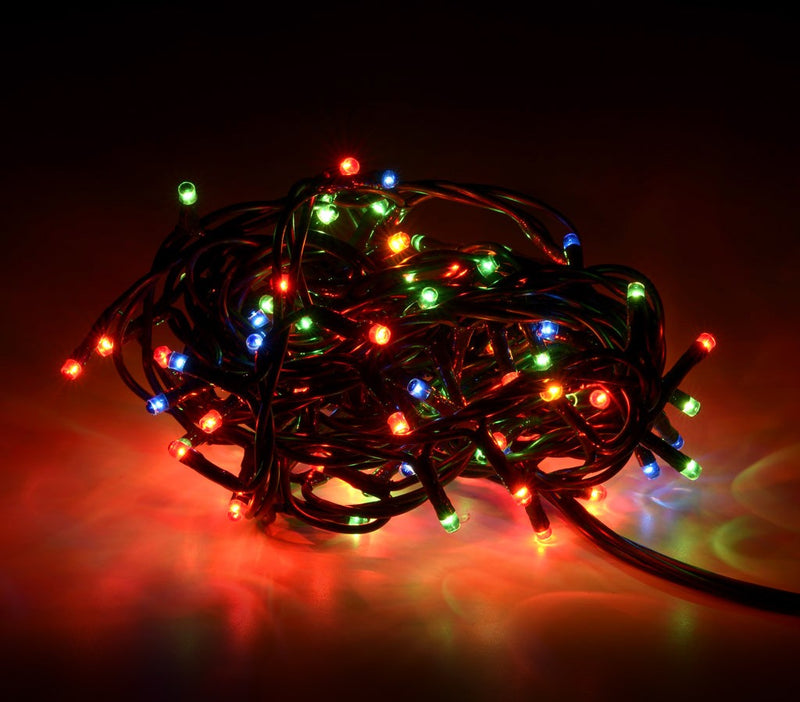 Minilucciole natalizie multicolor 100 luci 8 giochi di luci 6 metri-2