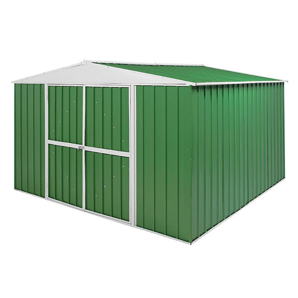 Casetta Box da Giardino in Lamiera di Acciaio Porta Utensili 360x345x212 cm Enaudi Verde online