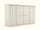 Casetta Box da Giardino in Lamiera di Acciaio Porta Utensili 307x100x192 cm Enaudi Bianco
