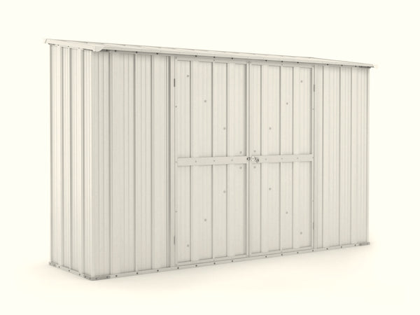 Casetta Box da Giardino in Lamiera di Acciaio Porta Utensili 307x100x192 cm Enaudi Bianco sconto