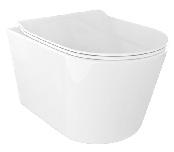 WC Sospeso in Ceramica 36,5x53x35 cm Oceano Bonussi Bianco Lucido prezzo