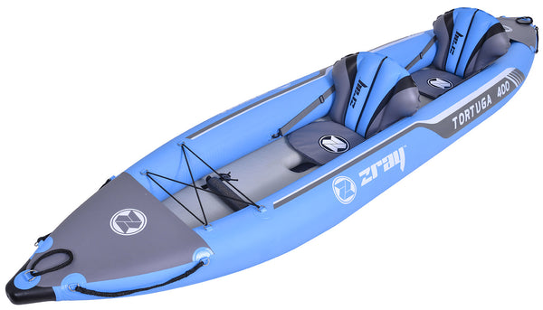 sconto Kayak Gonfiabile Biposto 386x86 cm con Pagaie Zaino e Accessori ZRAY Tortuga Blu