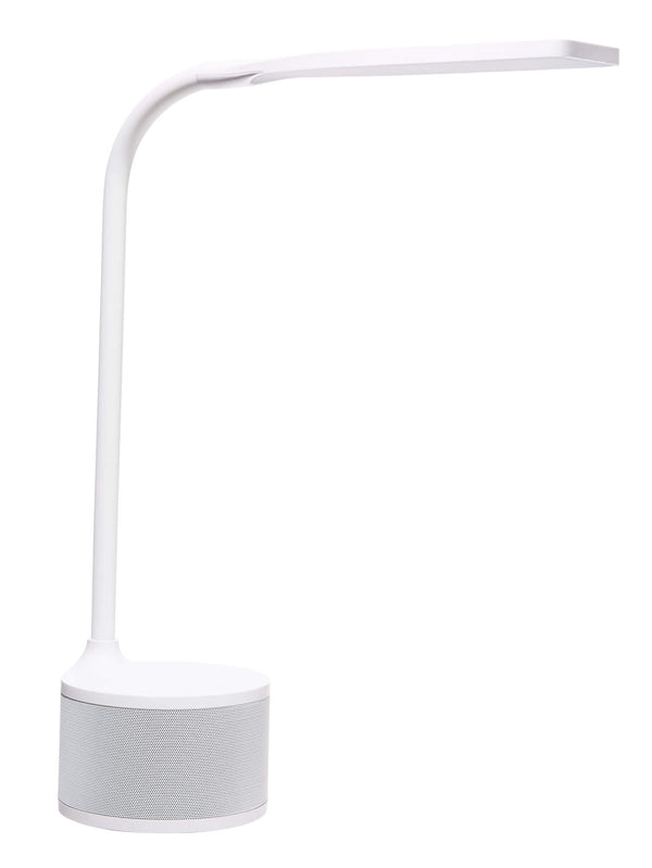 Lampada da Scrivania con LED e Altoparlante Bluetooth 29x10,5x38 cm in Plastica Bianca acquista