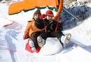 Cuscinone Slitta per Neve 160x110 cm in Acrilico Pomodone Scivolone Arancione-3