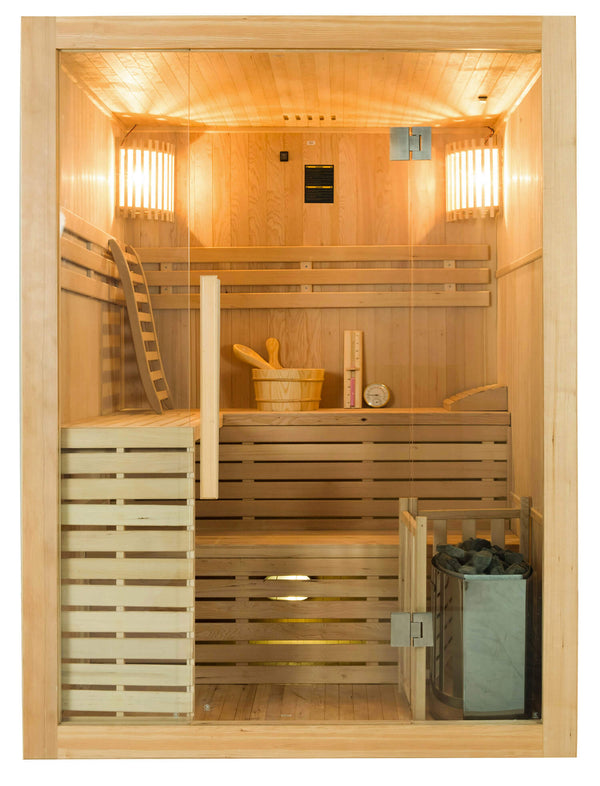 Sauna Finlandese ad Infrarossi 4 Posti 150x150 cm H200 in Legno di Abete Sense 4 acquista