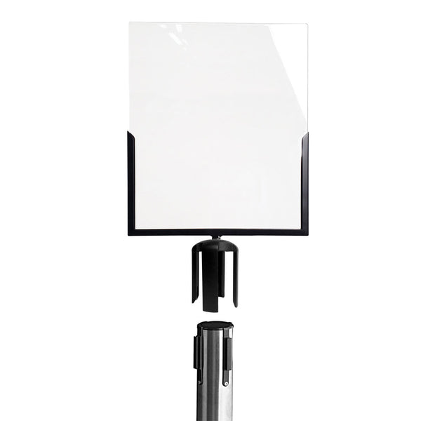 online Porta Avvisi per Colonnina A3 Verticale in ABS e Metallo Nero con Plexiglass Trasparente
