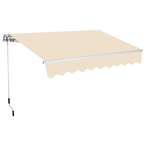 Tenda da Sole Barra Quadra 200x250 cm Tessuto in Poliestere Beige Unito prezzo
