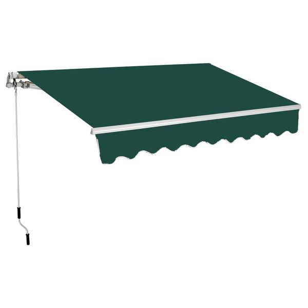 Tenda da Sole Barra Quadra 200x300 cm Tessuto in Poliestere Verde Unito prezzo