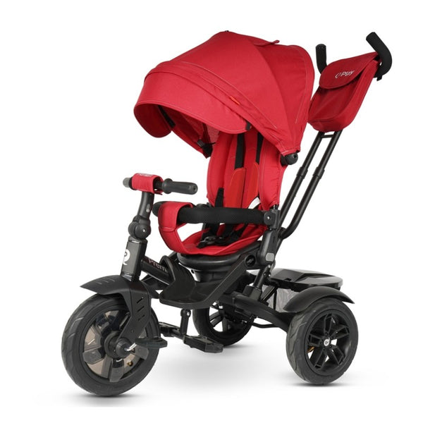acquista Triciclo Passeggino per Bambini 6 in 1 con Seggiolino Reversibile Qplay Premium Rosso
