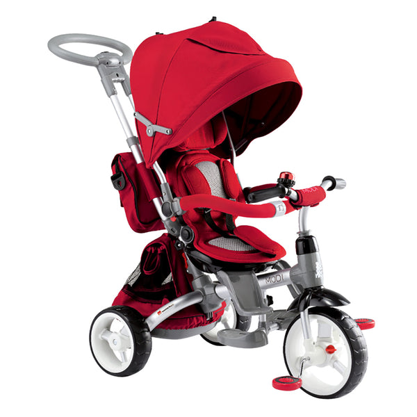 acquista Triciclo Passeggino Seggiolino Reversibile 6in1 Happy Kids Rosso