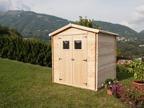 sconto Casetta Box da Giardino Porta Utensili 180x130 cm in Legno Giada