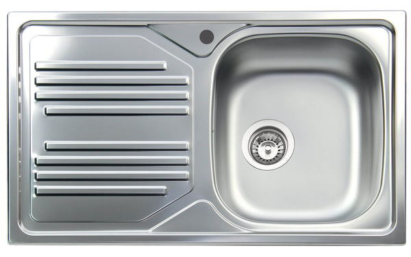 Lavello Cucina 1 Vasca 86x50 cm in Acciaio Inox Apell Atmosfera Gocciolatoio Sinistro prezzo