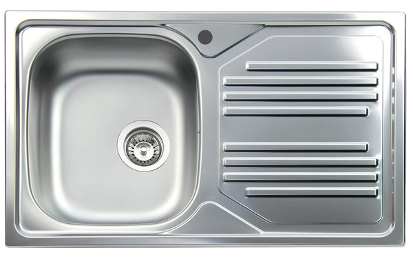 Lavello Cucina 1 Vasca 86x50 cm in Acciaio Inox Apell Atmosfera Gocciolatoio Destro prezzo