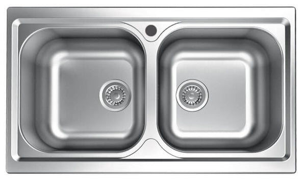 Lavello Cucina 2 Vasche 86x50 cm in Acciaio Inox Apell Atmosfera prezzo