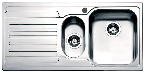 Lavello Cucina 1 Vasca e Mezza 100x50 cm in Acciaio Inox Apell Venezia Gocciolatoio Sinistro sconto