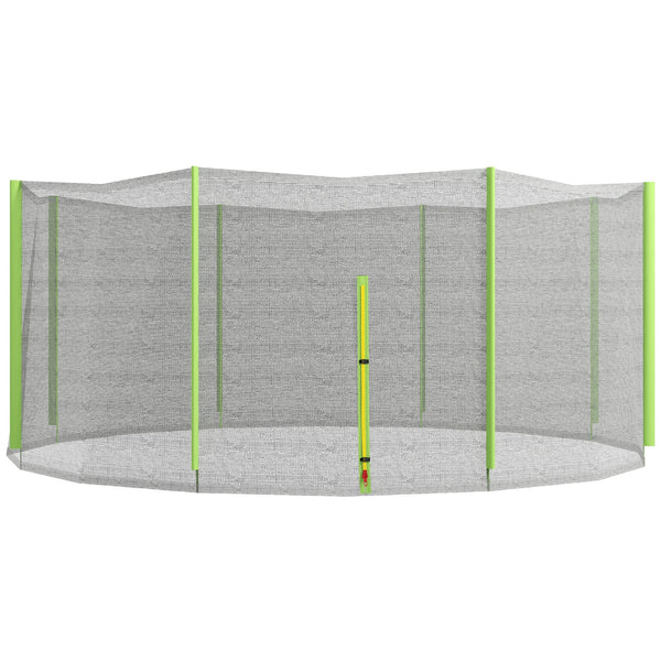 Rete di Protezione per Trampolini a 6 Pali con Ingresso con Cerniera Ø366x180 cm in PE Nero e Verde online