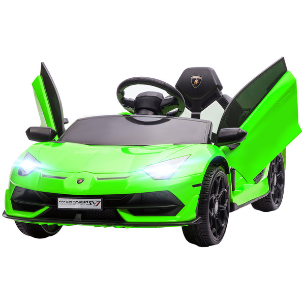 Macchina Elettrica per Bambini 12V con Licenza Lamborghini Aventador SVJ Roadster Verde acquista
