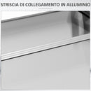Pensilina Tettoia Moderna 110x60x18 cm in Policarbonato Alluminio e PP Trasparente-7