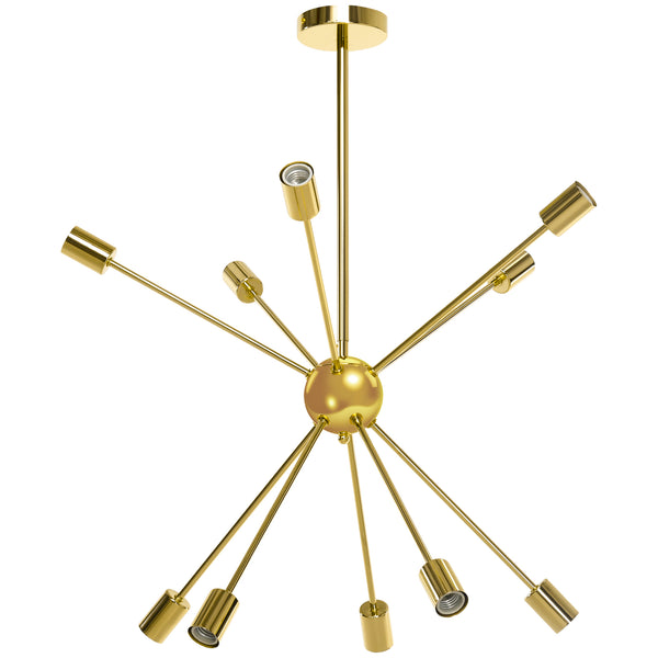 prezzo Lampada a Sospensione 65x65x78,5 cm con 10 Luci in Metallo Oro