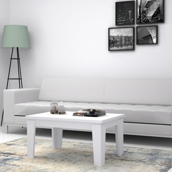 Tavolino basso da salotto 90x60x45 cm Coffee bianco online