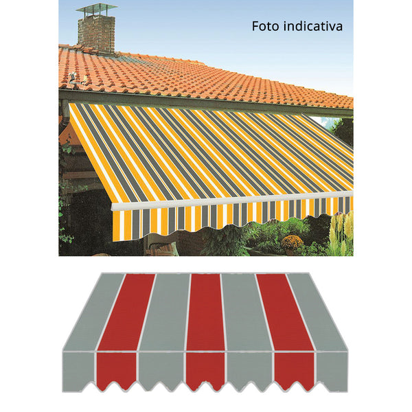 Tenda da Sole con Bracci Retrattili 3x2,5m Tessuto in Poliestere Disegno P3011 acquista