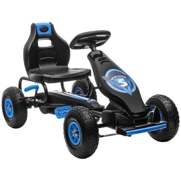 online Go-Kart a Pedali per Bambini con Sedile Regolabile Blu