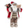 Babbo Natale con Scrtta Merry Christmas H45 cm Rosso/Marrone