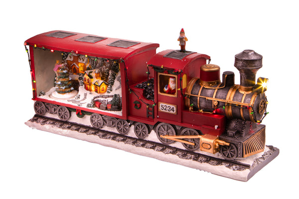 Treno di Natale con musica luci e movimento 56 cm in Resina prezzo