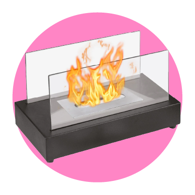 Caminetto A Bioetanolo Da Tavolo ANNTIM - Per Interni Ed Esterni Con Vetro Temperato E Pietre Decorativo - Foto 6