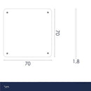 Pannello Fonoassorbente da Soffitto con Kit di 4 Cavetti 70x70 cm Finitura Antracite     