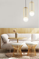 Lampada pendente Pendant in Metallo Telford Oro