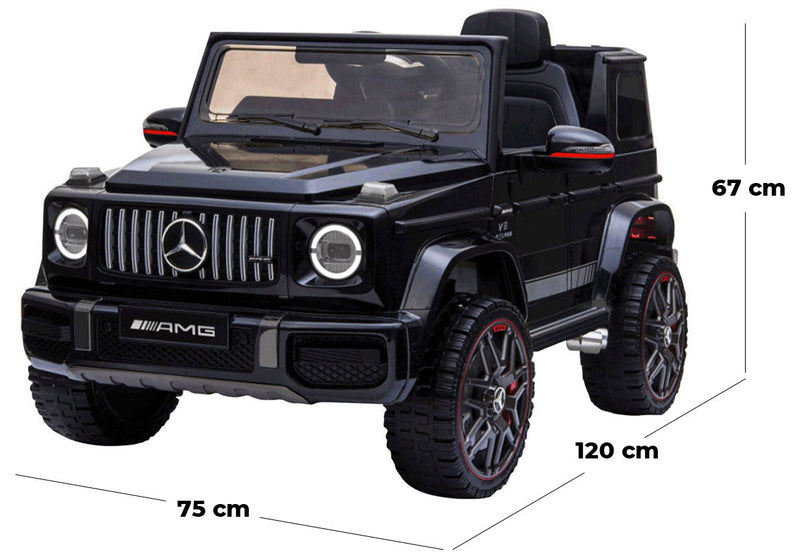 Macchina Elettrica per Bambini 12V con Licenza Mercedes G63 AMG Big Fuoristrada Nera