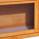 Gabbia per Conigli Conigliera da Esterno in Legno di Abete 90x45x65 cm 