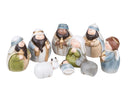 Set 9 Statuine Natalizie Natività in Resina